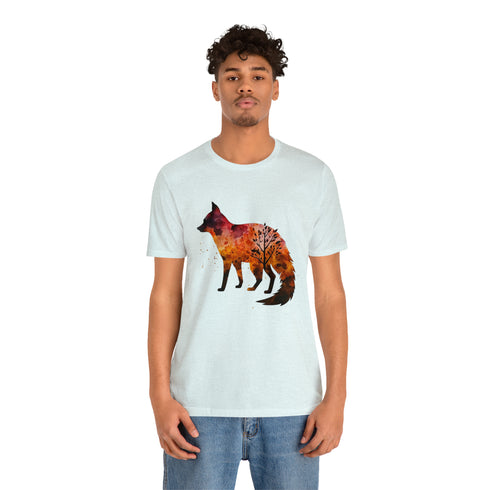 Autumn Fox Silhouette - Short Sleeve Tee